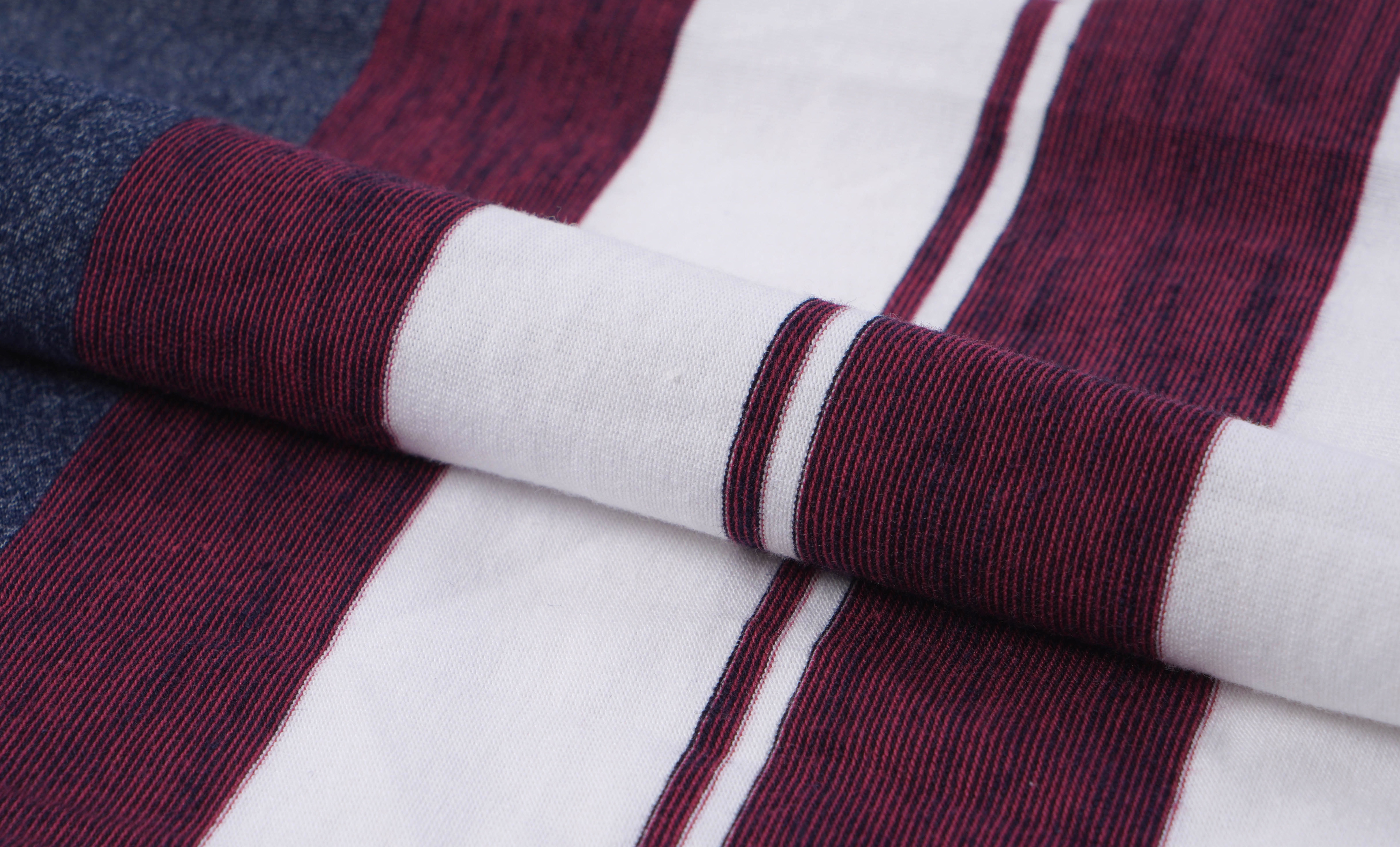Comfortable And Skin-Friendly Soft Fashionable And Classic Striped Knit Fabric For T-Shirt