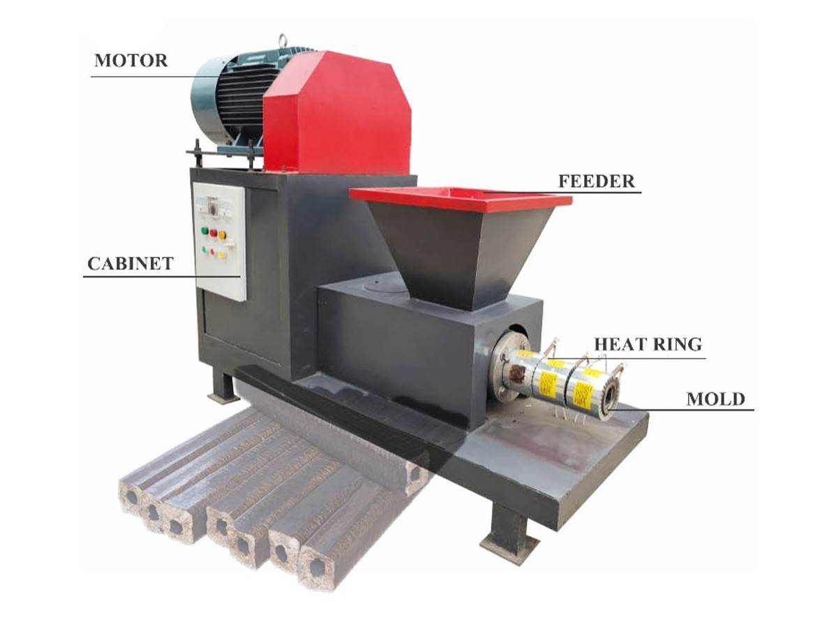 Automatic Biomass Coal Charcoal Briquette Press Machine 400-500kg/H