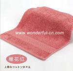 Best quality AZO free cotton terry dobby small red wholesale hand towels