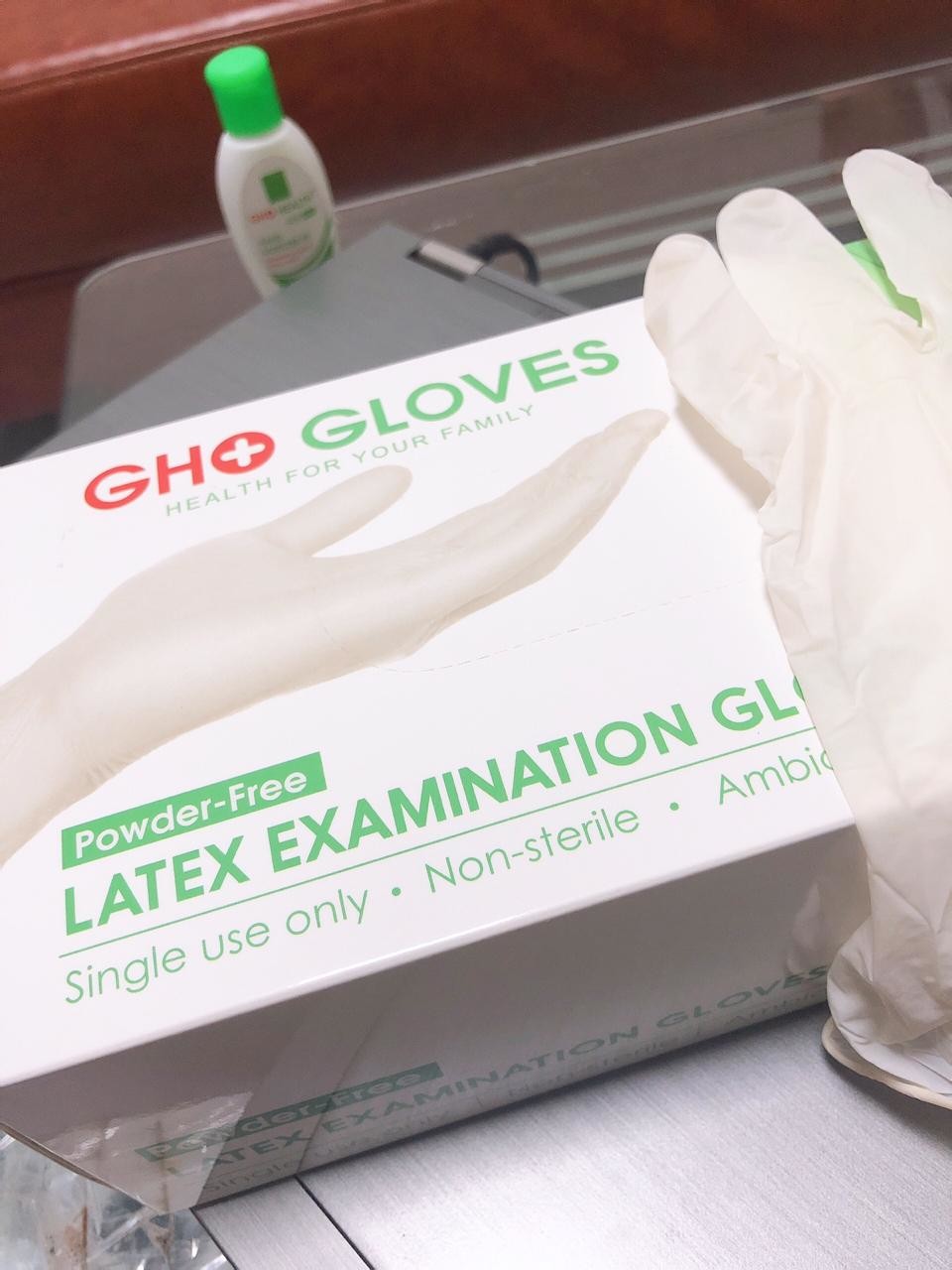 Latex examination gloves Powder-free medical grade gloves disposable rubber gloves