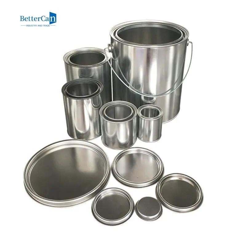 1 Gallon Car Paint Tin Round Tinplate Material With Lever Lid