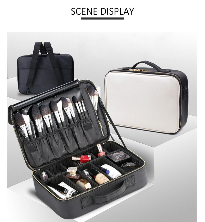 Waterproof Large Cosmetic Handle Makeup Bag Case