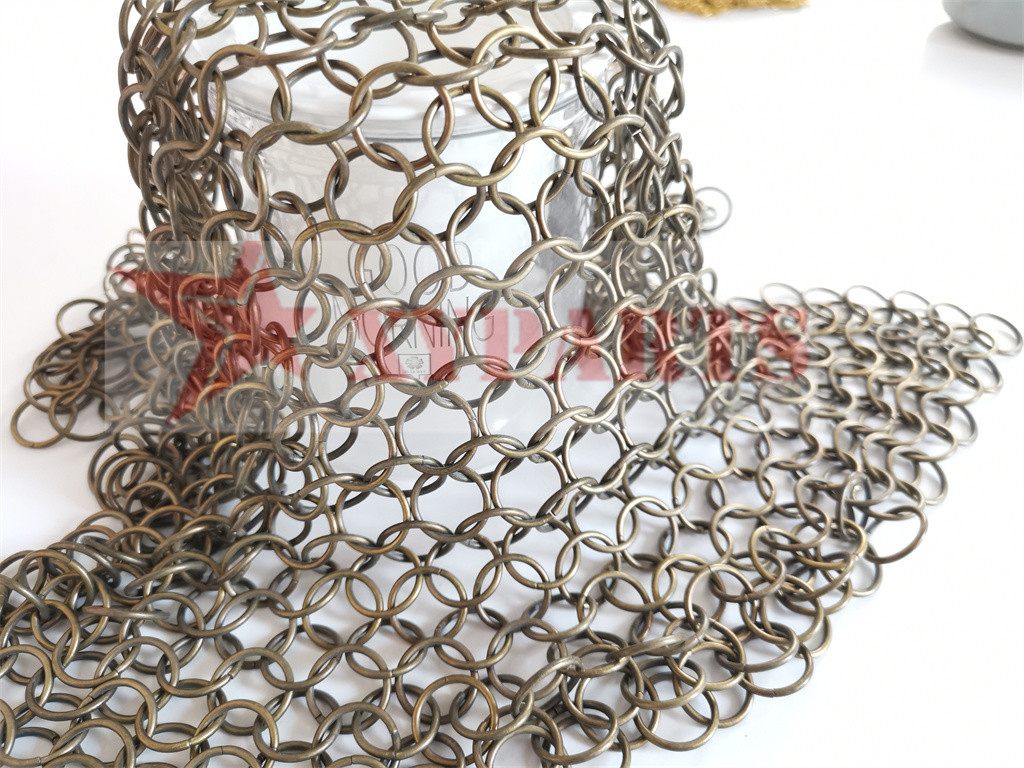 SUS316 Rings Chainmail Cast Iron Pan Scrubber Food Grade