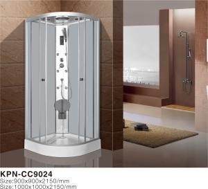China Shower Cabin with white acrylic tray silive aluminium wholesale