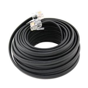 China 25 Feet RJ11 4P4C 4P2C Telephone Extension Cord Cable Durable on sale