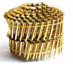 China .120''* 1-1/4'' Electric galvanized Diamond Point Round Head Coil Roofing Nails wholesale