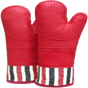 China Nonslip Oven Mitts Pot Holder LFGB Certified 550 Degree Resistant wholesale
