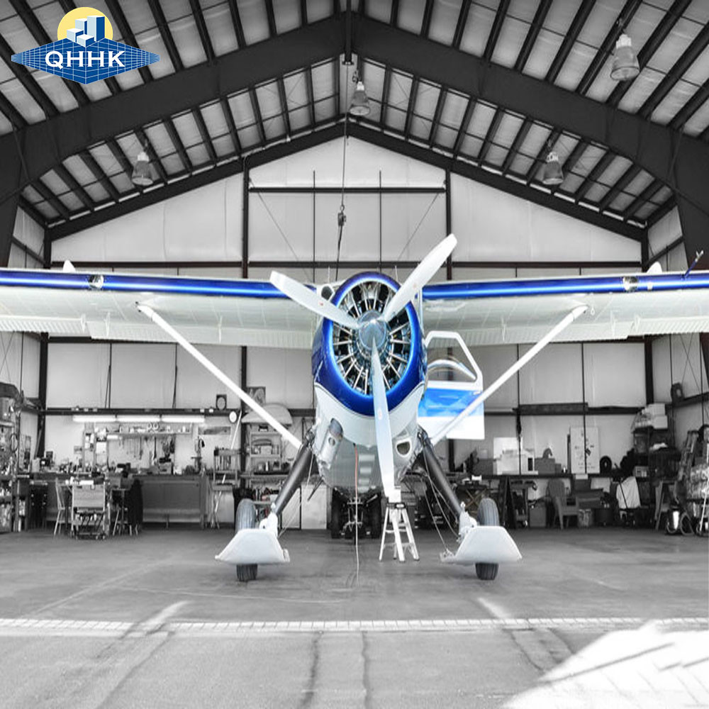 Customized Long Span Metal Structure Hangar With Lounge And Office Area