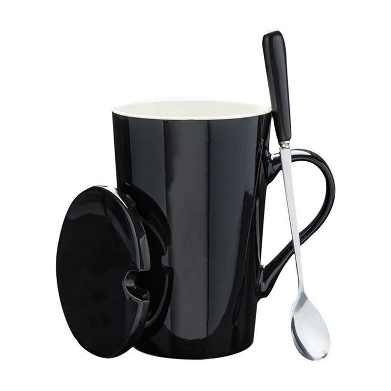 12 Constellation Custom Ceramic Mugs Coffee Tumbler Cups With Lid And Spoon
