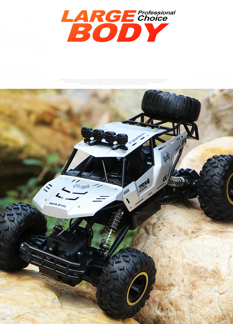 4WD Rechargeable Rock Crawler Electric Off Road Radio Remote Control Car for Kids Gifts