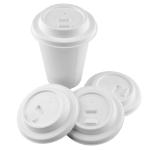 Biodegradable 80mm 90mm Sugarcane Cup Lids For Hot Tea