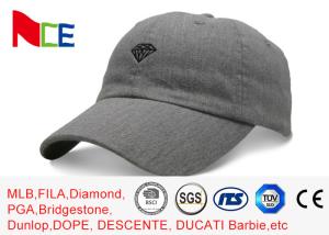 China Diamond gray dads cap low crown diamond logo adjustable buckle wholesale