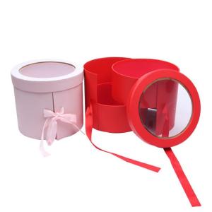 China ISO14001 Round Cardboard Holiday Gift Box Packaging With Lids Ultralight wholesale