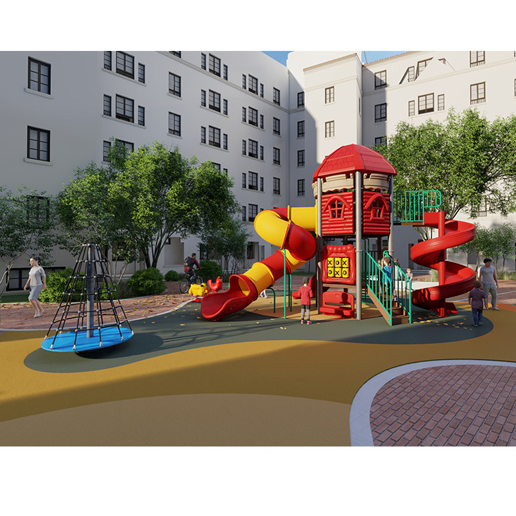 Galvanized Steel Pipes Outdoor Plastic Slide 304 Stainless For Kids