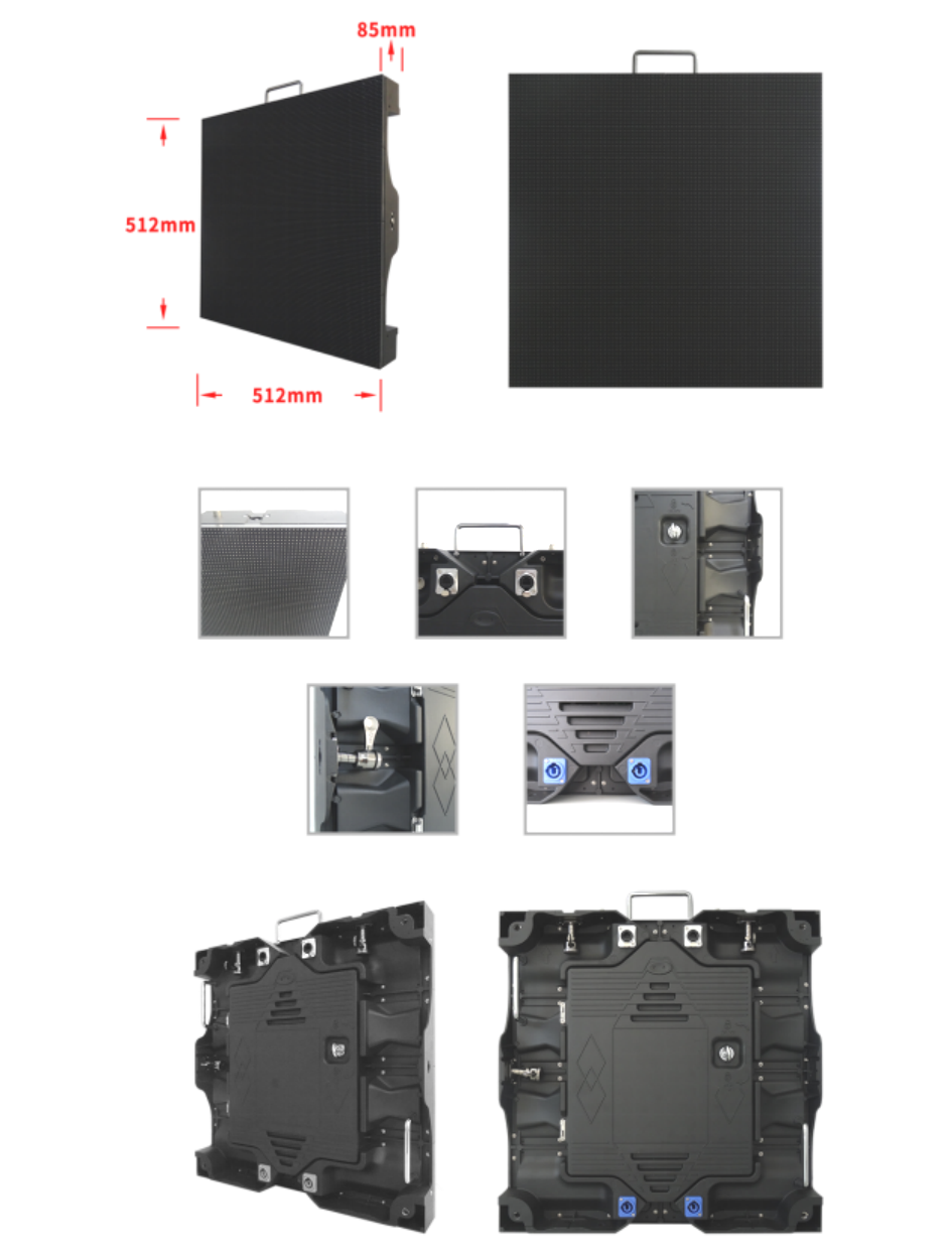 P4 RGB 512*512mm Indoor Rental LED Display For Advertising