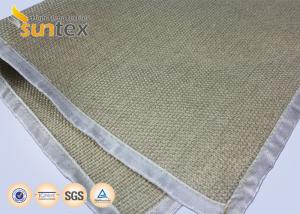 China Crowfoot Silica High Temperature Fiberglass Cloth 36OZ For Heavy Duty Welding Curtain wholesale