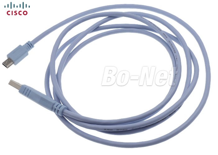 CAB-CONSOLE-USB Cisco Serial Console Cable Mini 1.8 Meter 6Ft Light Blue Color