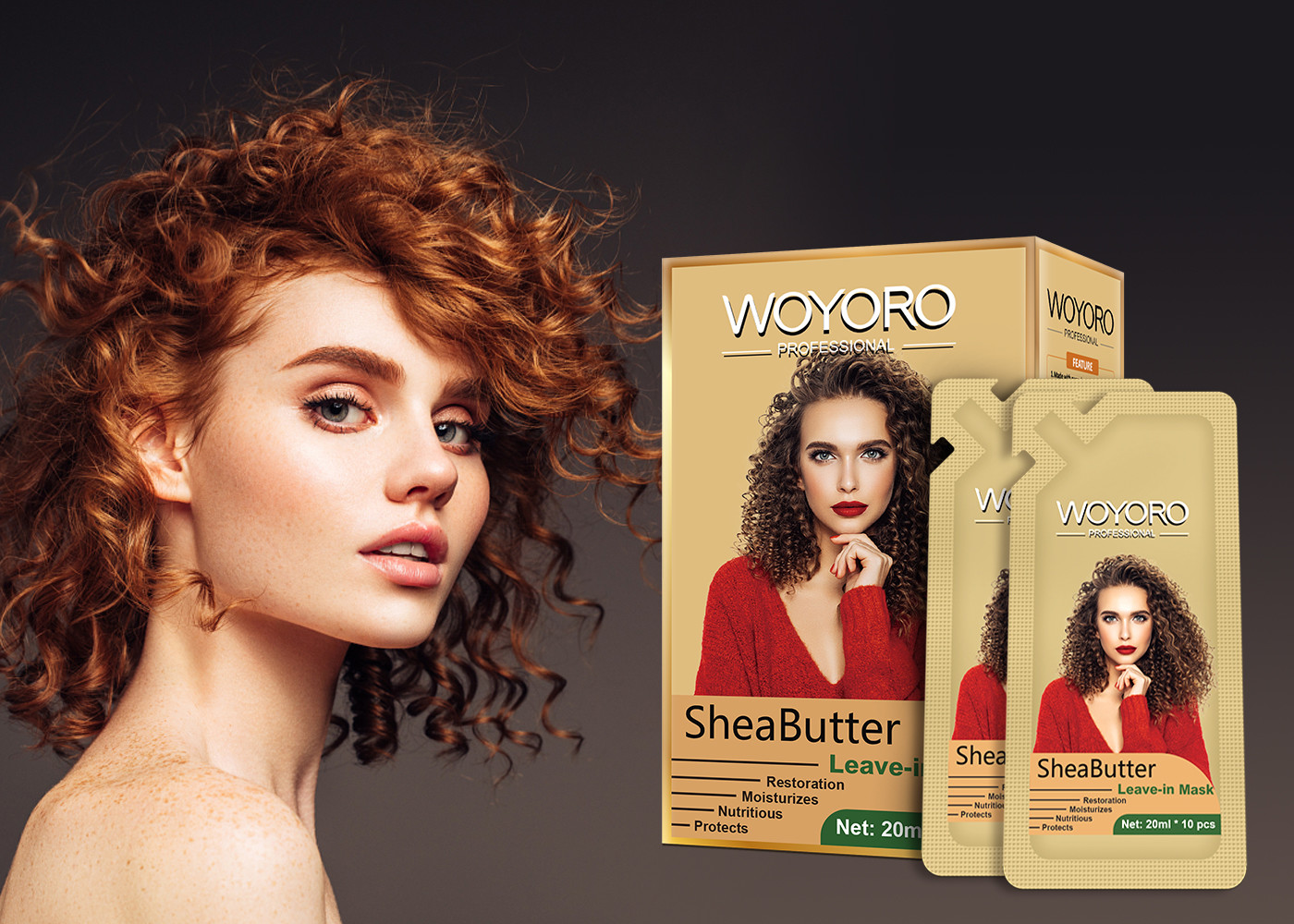 Nourishing 20Ml Shea Butter Hair Mask For Normal Dry Curly Hair