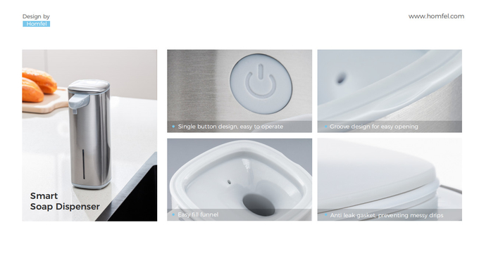 Bathroom Automatic Liquid Foam Soap Pump With Touch-Free Rechargeable Technology And Waterproof Design