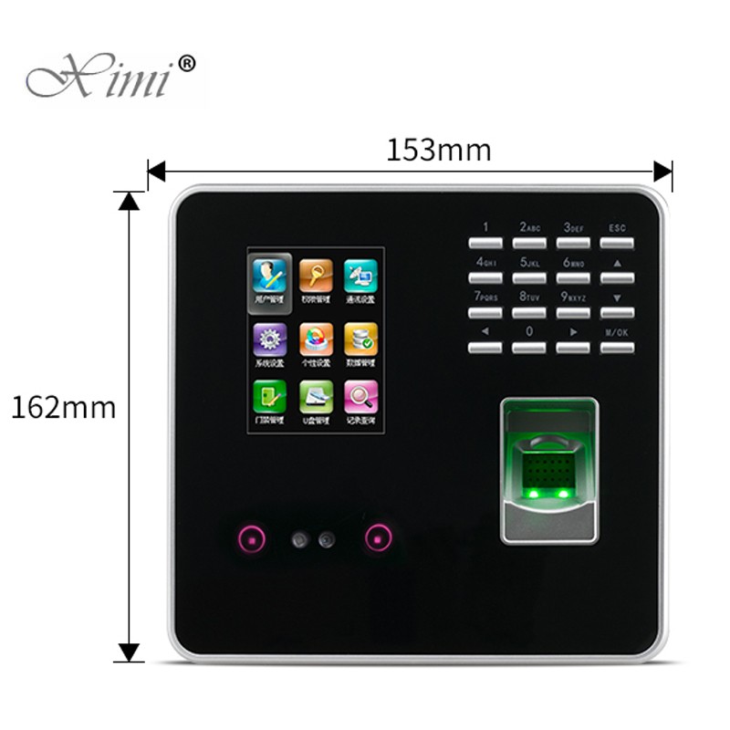 Face Recognition Time Attendance With Simple Access Control System Biometric Fingerprint Time Recording ZK FA20 Face Time Clock