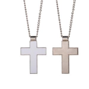 China Jewelry Necklace Pendant Custom Sublimation Metal Cross Necklace wholesale
