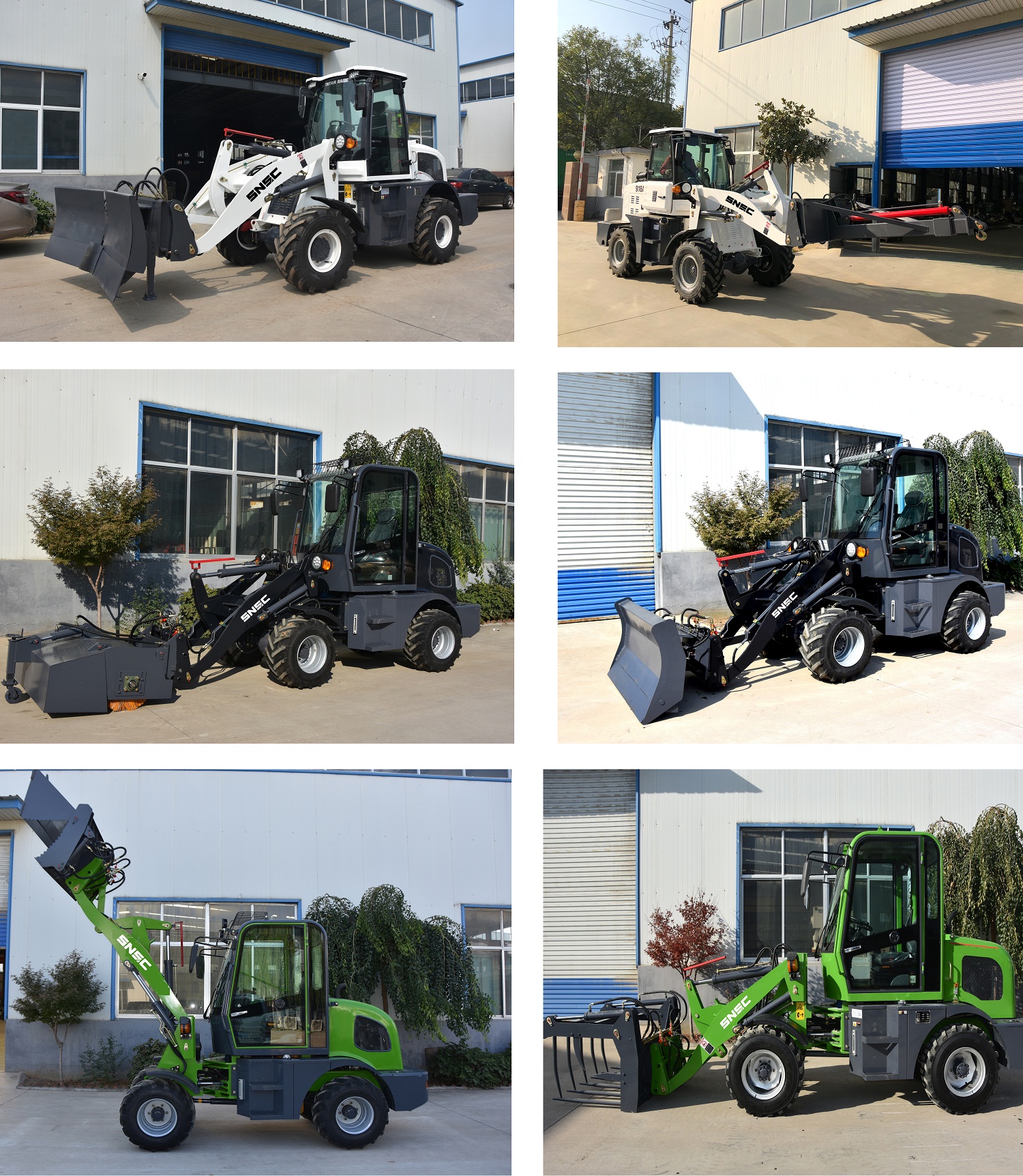 4X4 Off Road Forklift Loader 3ton 4ton 5ton for Food Shop within 1CBM Bucket Capacity