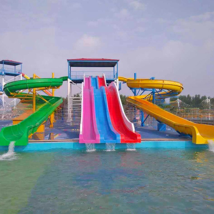 Swimming Pool Racing Water Slide Fiberglass Park Spiral Slide Tube