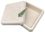 45*45*25MM Beige Color Sustainable Bagasse Box Lightweight EcoPack Accessories