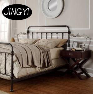 China Steel Adults Designs Round Tube Metal Pipe Bed Frame Stronger High Stability wholesale