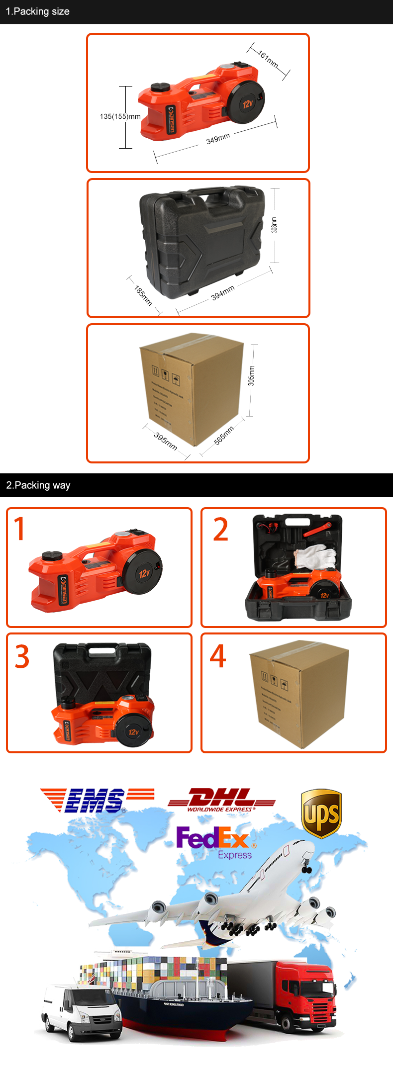 12 Volt Dinsen Jack Electric Hydraulic Portable Car Jack 150PIS Max Pressure