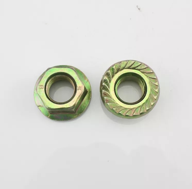 DIN 6923 Stainless Steel Color Zine Hexagon Flange Nuts Hex Flange Nuts