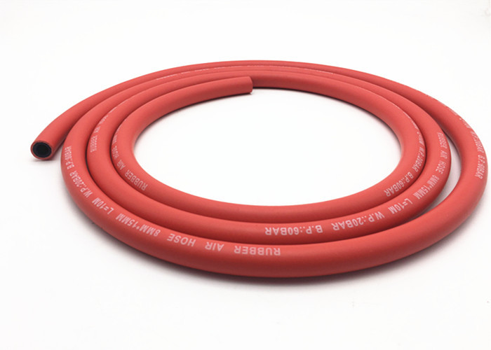 5 / 16" Inch W.P 300PSI Red Smooth Surface Rubber Air Hose / Pipe for LPG gas