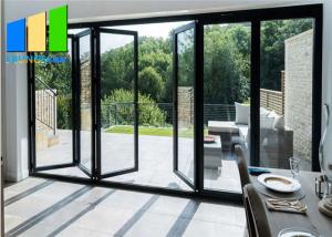 China Soundproof Thermal Break Tempered Glass Aluminium Bi - Folding Doors Residentian In USA wholesale