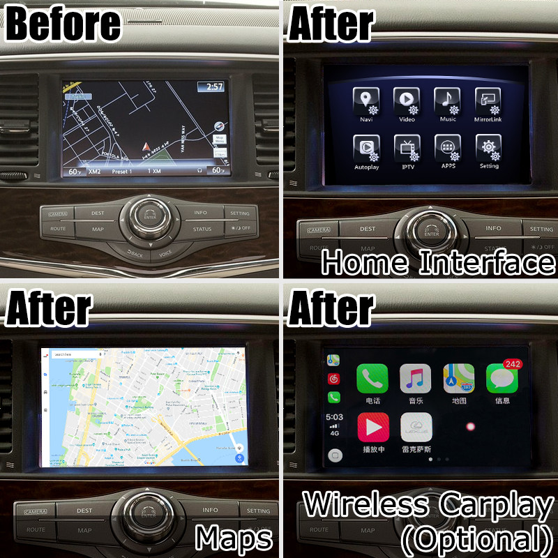 Nissan Patrol Y62 Armada Qualcomm base Car Navigation Box carplay GPS Navigation Device