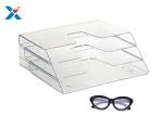 Office Clear Acrylic Magazine Holder , Acrylic Brochure Holders Eco - Friendly