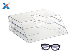 China Office Clear Acrylic Magazine Holder , Acrylic Brochure Holders Eco - Friendly wholesale