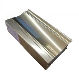 China Machine Polishing Golden Oxide Aluminium Extrusion 6063 Aluminium Profiles Decoration Building Materials on sale
