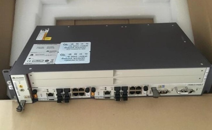 Original New Mini HUAWEI OLT MA5608T GPON With 1*2*MCUD 1*2MPWD AC And PC Power Board, 1*GPFD 16 Ports GPON With C+ SFP Module