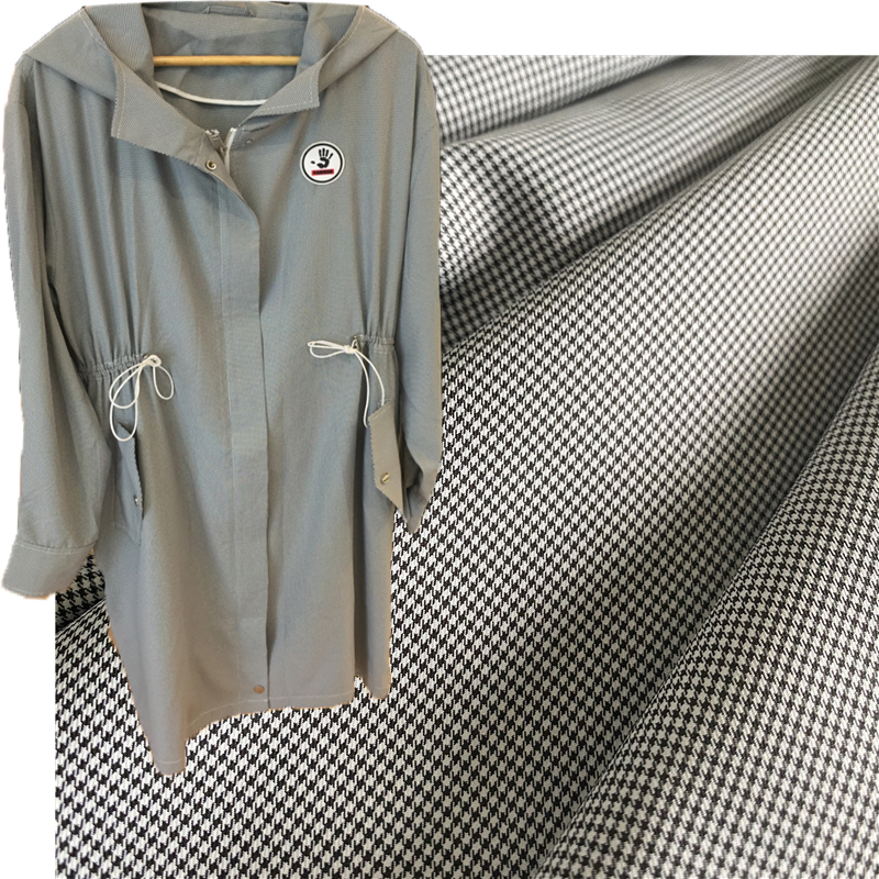 Polyester Fiber Woven Yarn Dyed Checks Fabric For Dresses Suits Pants Jackets