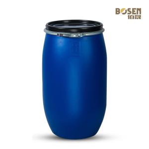 China Cylindrical 120L Water Barrel HDPE Plastic Blue Drum Solid Liquid wholesale