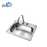 Single Bowl Press Kitchen Sink SUS304 Stainless Steel Kitchen Sink Topmount
