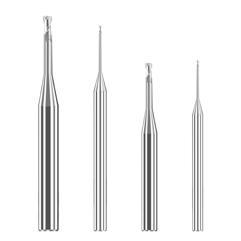 Tungsten Carbide Flat End Mill Cutter Micro Diameter For Aluminum Alloy