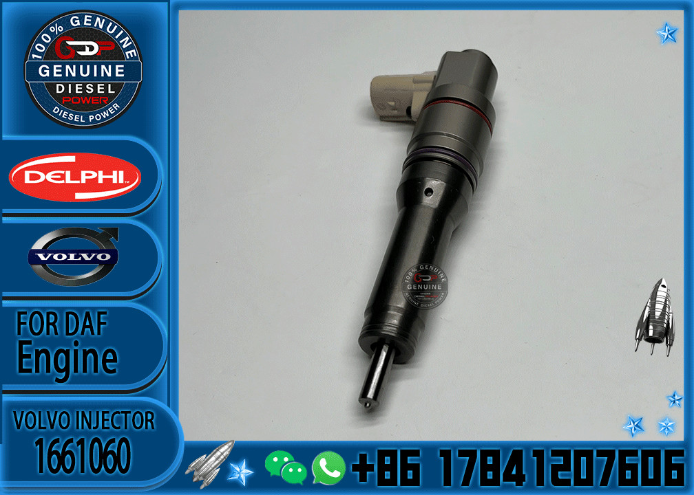 Common Rail Injector 1661060 BEBJ1A00001 BEBJ1A05001 BEBR3A01000 1897675 BEBR3A01100 1934321 Fuel Diesel Nozzle For DAF