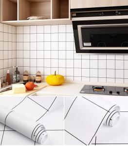 China China Factory Peel And Stick Tile Wallpaper Oil Proof Kitchen Wallpaper 3D Wall Sticker wholesale