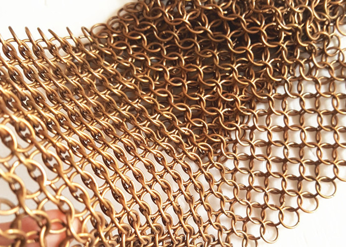 Weave Type Carton Steel Round Ring Mesh Chainmail Ring Belt For Decoration Ceiling Lights