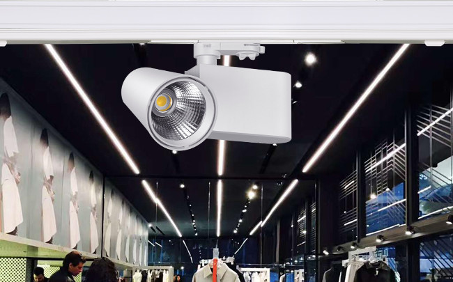 Retail Stores Led Linear 3000mm Track Lighting Rail With Track Spot Light