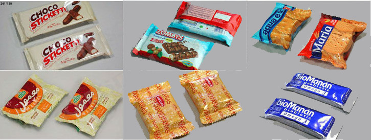 3 Servo Automatic Controlled Flow Pillow Biscuit Sugar Packing Machine Single Phase
