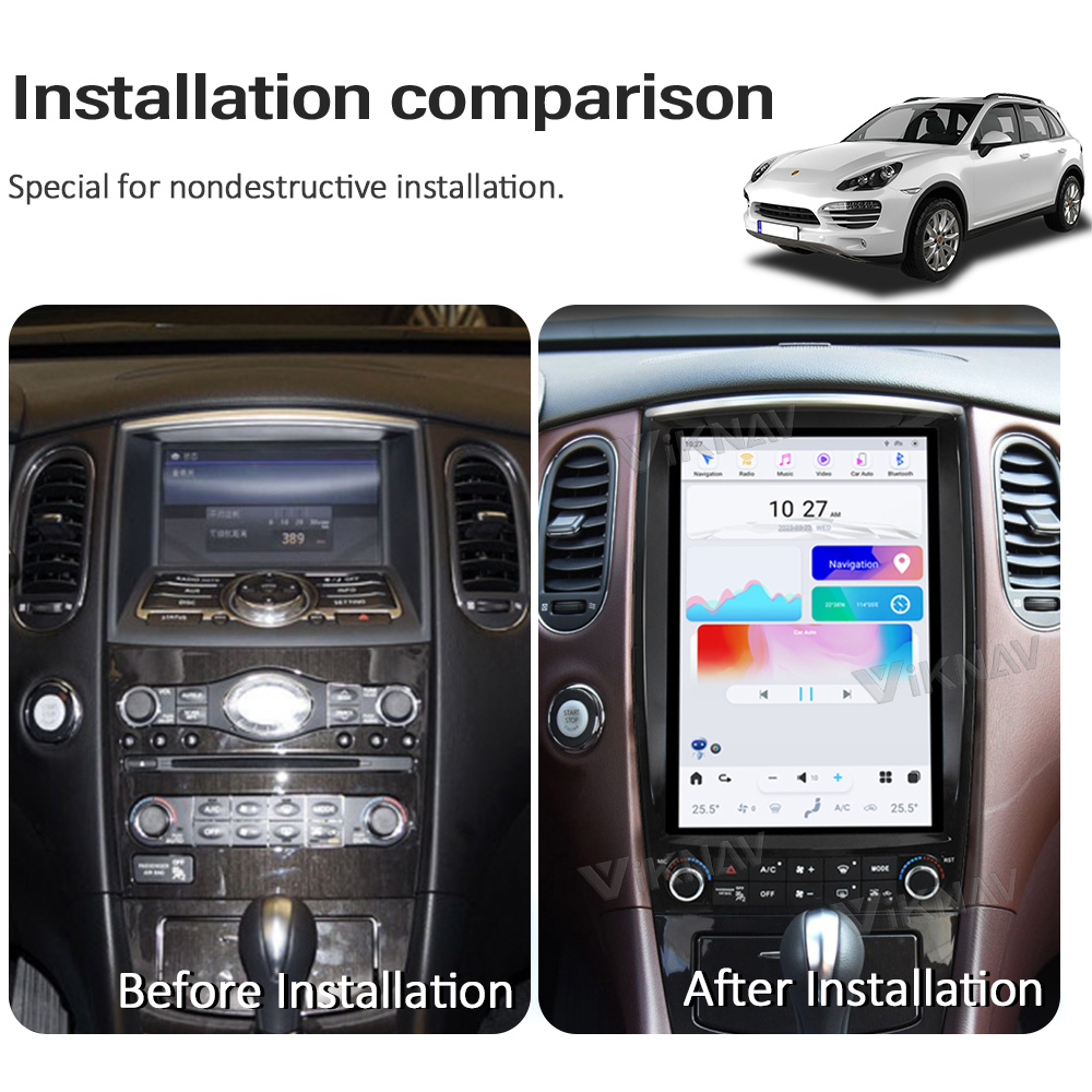 Viknav Car Radio For Infiniti QX50 EX25 (2010-2017) multimedia player Touch Screen Stereo GPS Navigation Audio