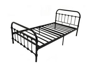 China ISO18001 Modern Adult Black Metal Single Bed Frame wholesale