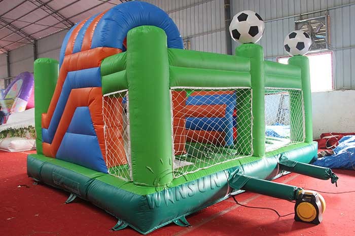 Soccer Themed Inflatable Children'S Bounce House / Commercial Bounce House